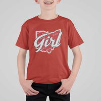 Buckeye Girl Ohio Home State T Shirt For Kid - Wonder Print Shop