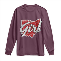 Buckeye Girl Ohio Home State Long Sleeve Shirt - Wonder Print Shop