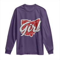 Buckeye Girl Ohio Home State Long Sleeve Shirt - Wonder Print Shop