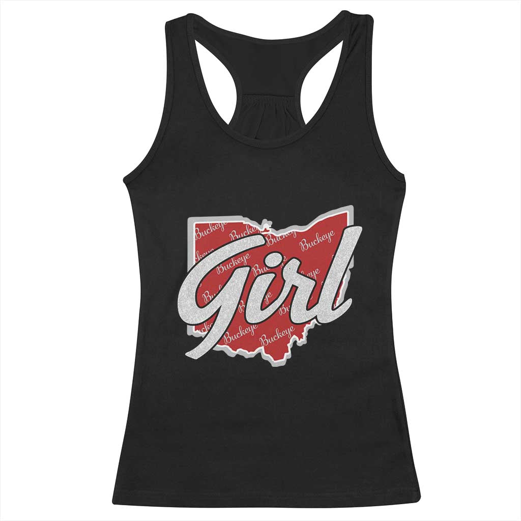 Buckeye Girl Ohio Home State Racerback Tank Top - Wonder Print Shop