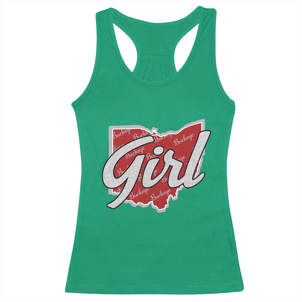 Buckeye Girl Ohio Home State Racerback Tank Top - Wonder Print Shop