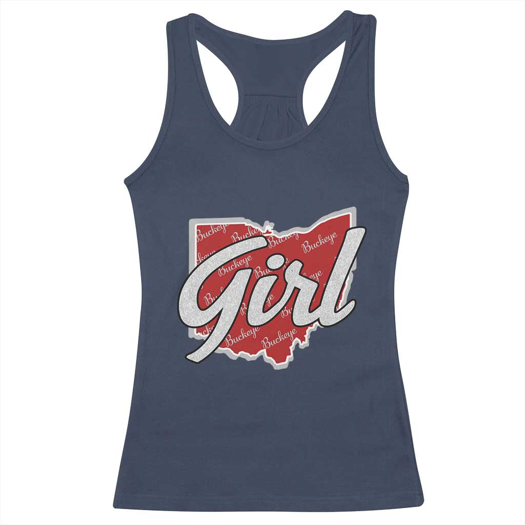 Buckeye Girl Ohio Home State Racerback Tank Top - Wonder Print Shop