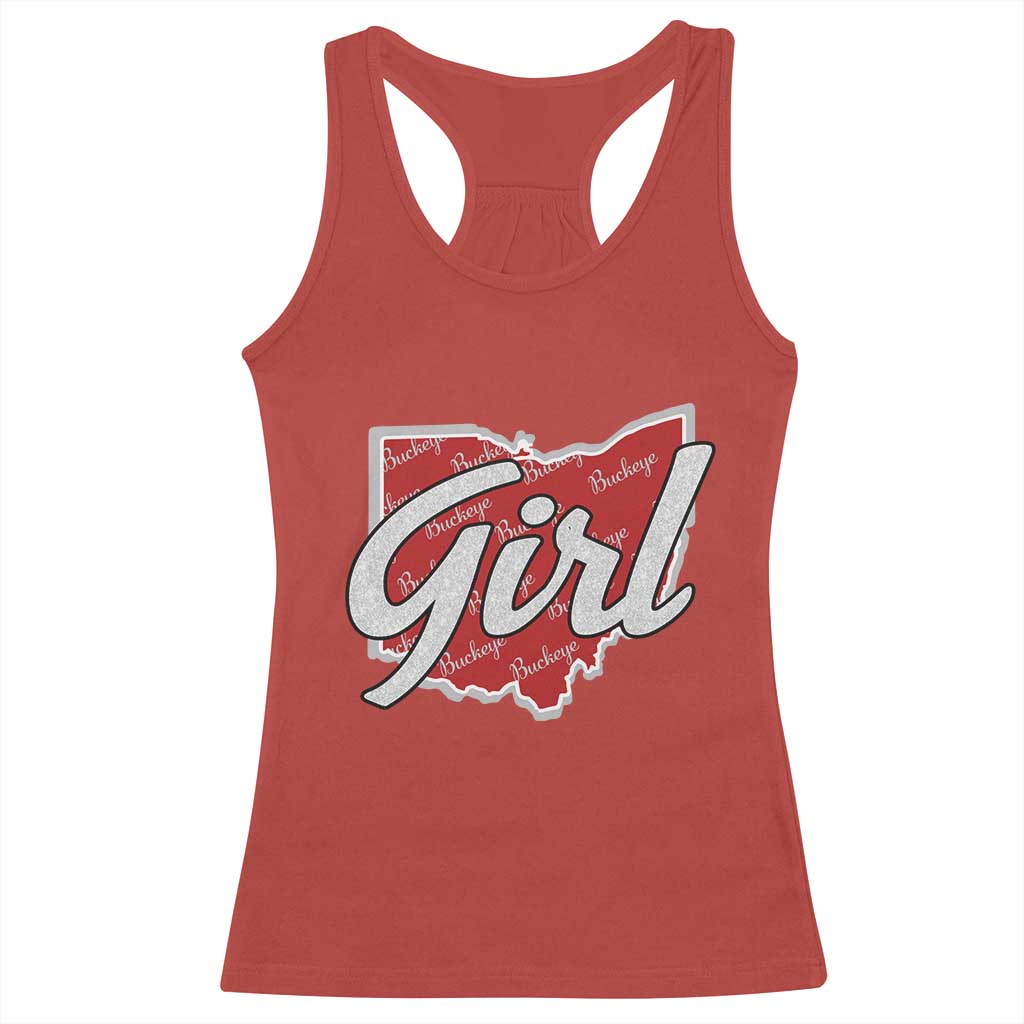 Buckeye Girl Ohio Home State Racerback Tank Top - Wonder Print Shop