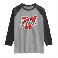 Buckeye Girl Ohio Home State Raglan Shirt - Wonder Print Shop