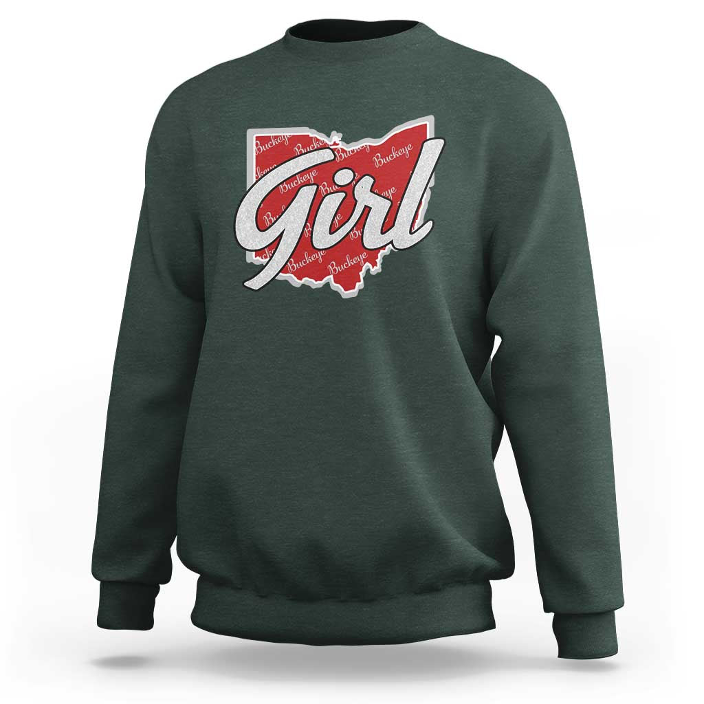 Buckeye Girl Ohio Home State Sweatshirt - Wonder Print Shop