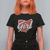 Buckeye Girl Ohio Home State T Shirt For Women - Wonder Print Shop