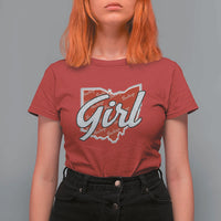 Buckeye Girl Ohio Home State T Shirt For Women - Wonder Print Shop
