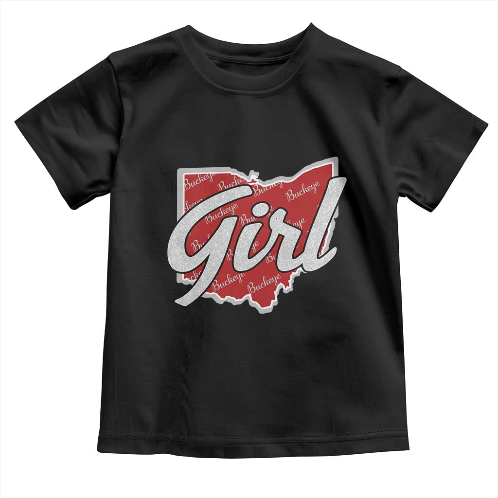 Buckeye Girl Ohio Home State Toddler T Shirt - Wonder Print Shop