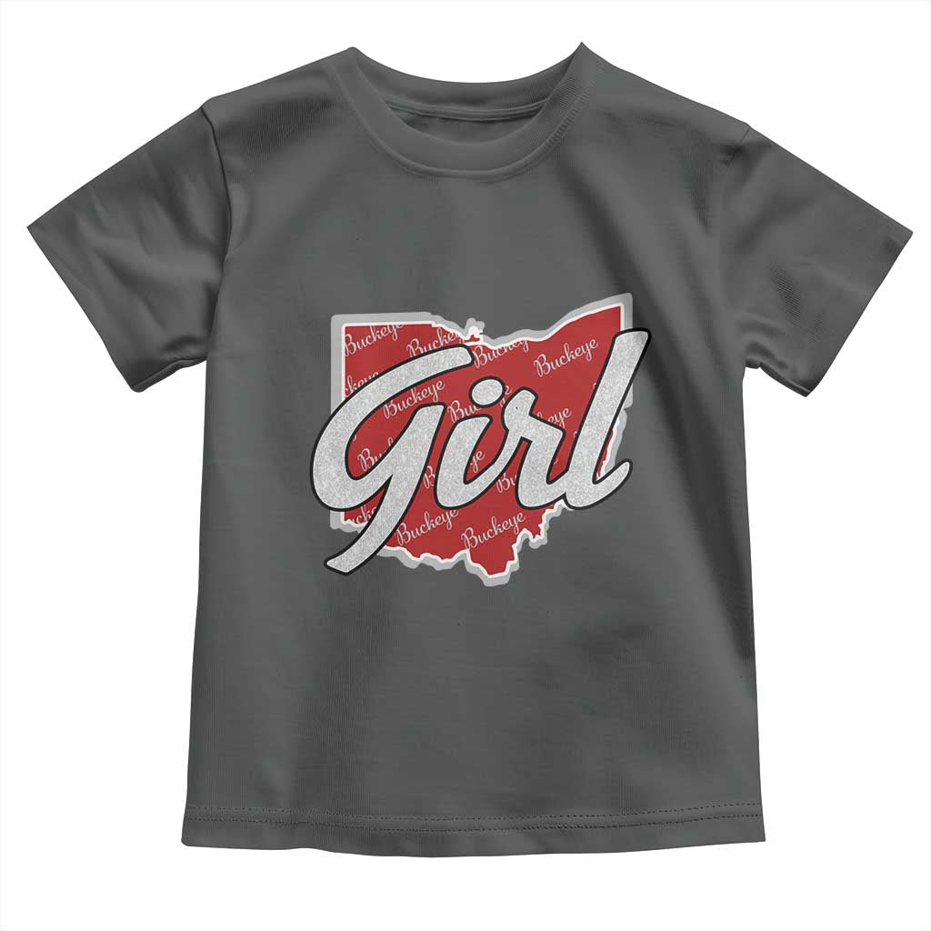 Buckeye Girl Ohio Home State Toddler T Shirt - Wonder Print Shop