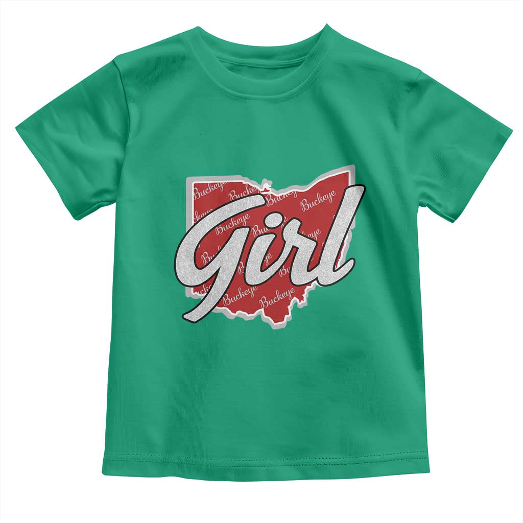Buckeye Girl Ohio Home State Toddler T Shirt - Wonder Print Shop