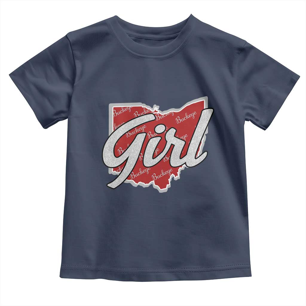 Buckeye Girl Ohio Home State Toddler T Shirt - Wonder Print Shop