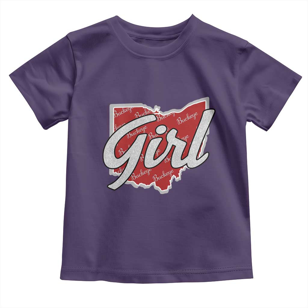 Buckeye Girl Ohio Home State Toddler T Shirt - Wonder Print Shop
