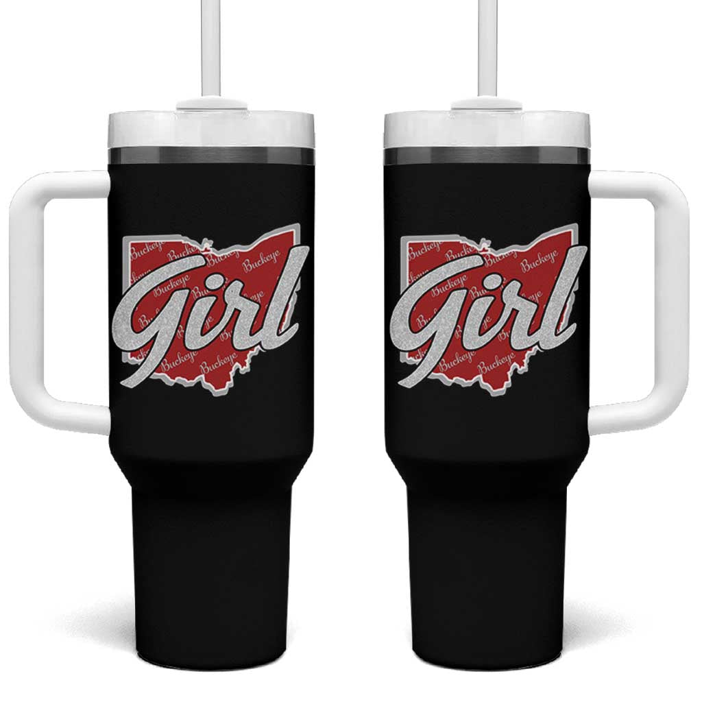 Buckeye Girl Ohio Home State Tumbler With Handle - Wonder Print Shop