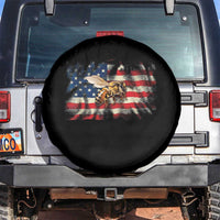 Patriotic Beekeeper Spare Tire Cover Bee American Flag Beekeeping