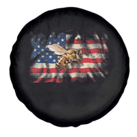 Patriotic Beekeeper Spare Tire Cover Bee American Flag Beekeeping