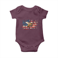 Patriotic Beekeeper Baby Onesie Bee American Flag Beekeeping