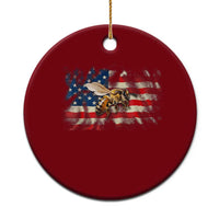 Patriotic Beekeeper Ceramic Ornament Bee American Flag Beekeeping