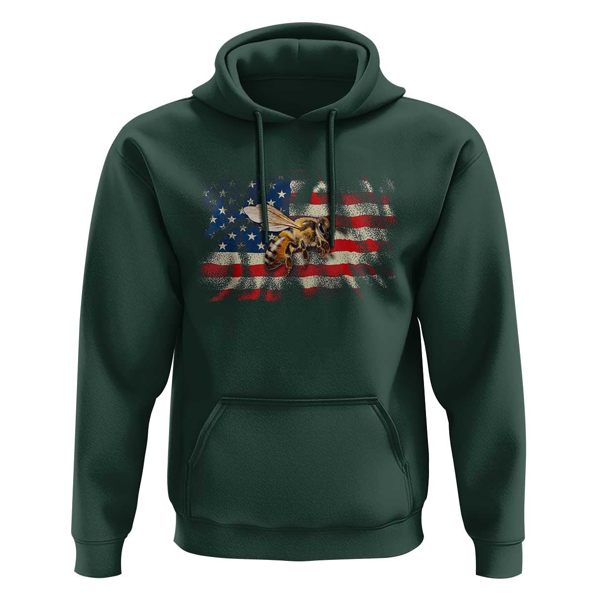 Patriotic Beekeeper Hoodie Bee American Flag Beekeeping