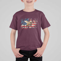 Patriotic Beekeeper T Shirt For Kid Bee American Flag Beekeeping