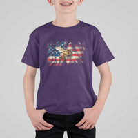 Patriotic Beekeeper T Shirt For Kid Bee American Flag Beekeeping