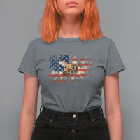 Patriotic Beekeeper T Shirt For Women Bee American Flag Beekeeping