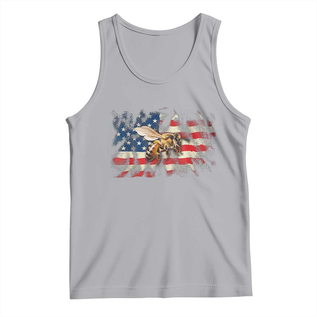 Patriotic Beekeeper Tank Top Bee American Flag Beekeeping