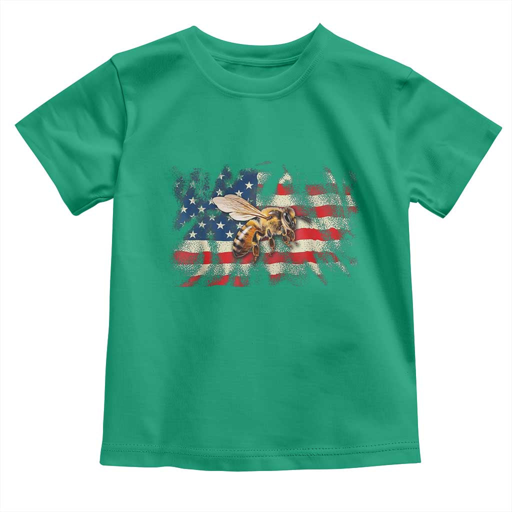 Patriotic Beekeeper Toddler T Shirt Bee American Flag Beekeeping