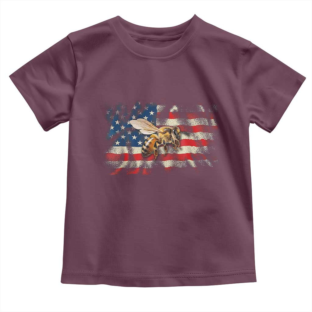 Patriotic Beekeeper Toddler T Shirt Bee American Flag Beekeeping