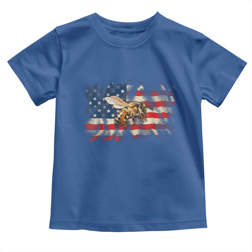 Patriotic Beekeeper Toddler T Shirt Bee American Flag Beekeeping