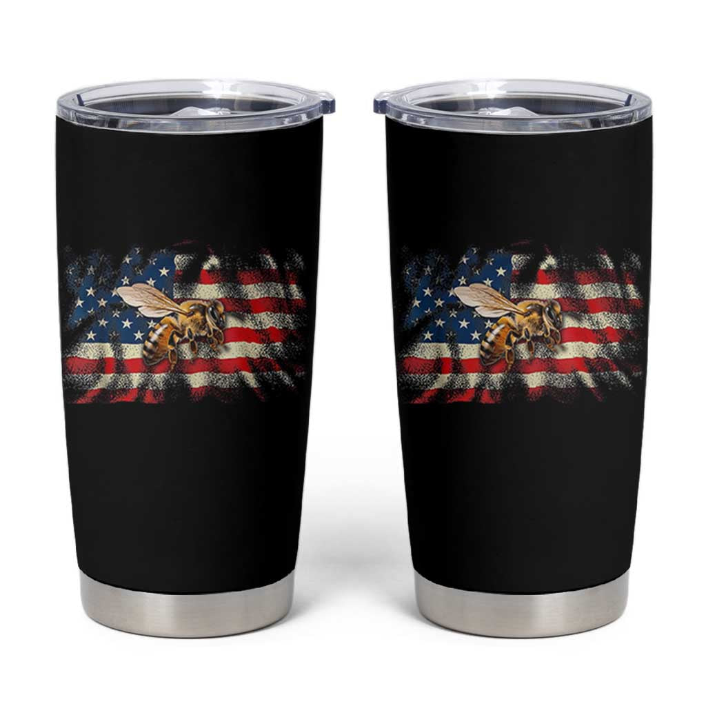 Patriotic Beekeeper Tumbler Cup Bee American Flag Beekeeping