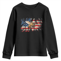 Patriotic Beekeeper Youth Sweatshirt Bee American Flag Beekeeping