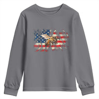 Patriotic Beekeeper Youth Sweatshirt Bee American Flag Beekeeping
