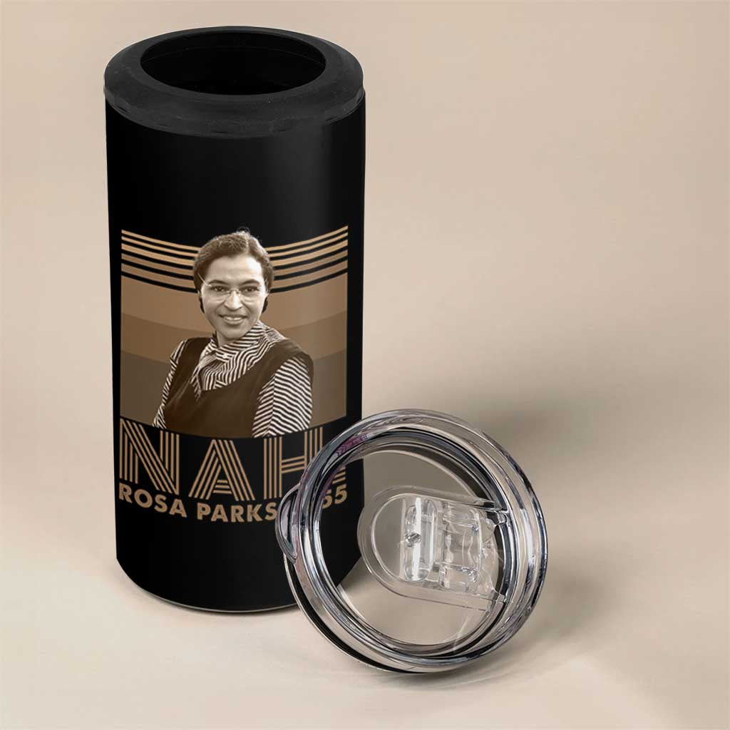 Rosa Parks Quote 4 in 1 Can Cooler Tumbler Nah 1955 Melanin Black History Month