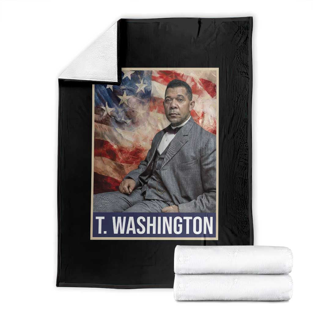 Booker Taliaferro Washington Throw Blanket African American Educator Black History Month