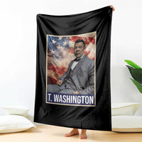 Booker Taliaferro Washington Throw Blanket African American Educator Black History Month