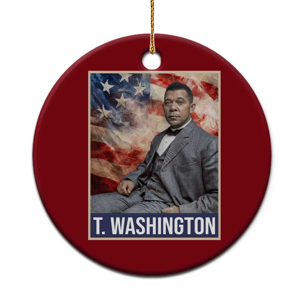 Booker Taliaferro Washington Ceramic Ornament African American Educator Black History Month