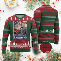 Booker Taliaferro Washington Ugly Christmas Sweater African American Educator Black History Month