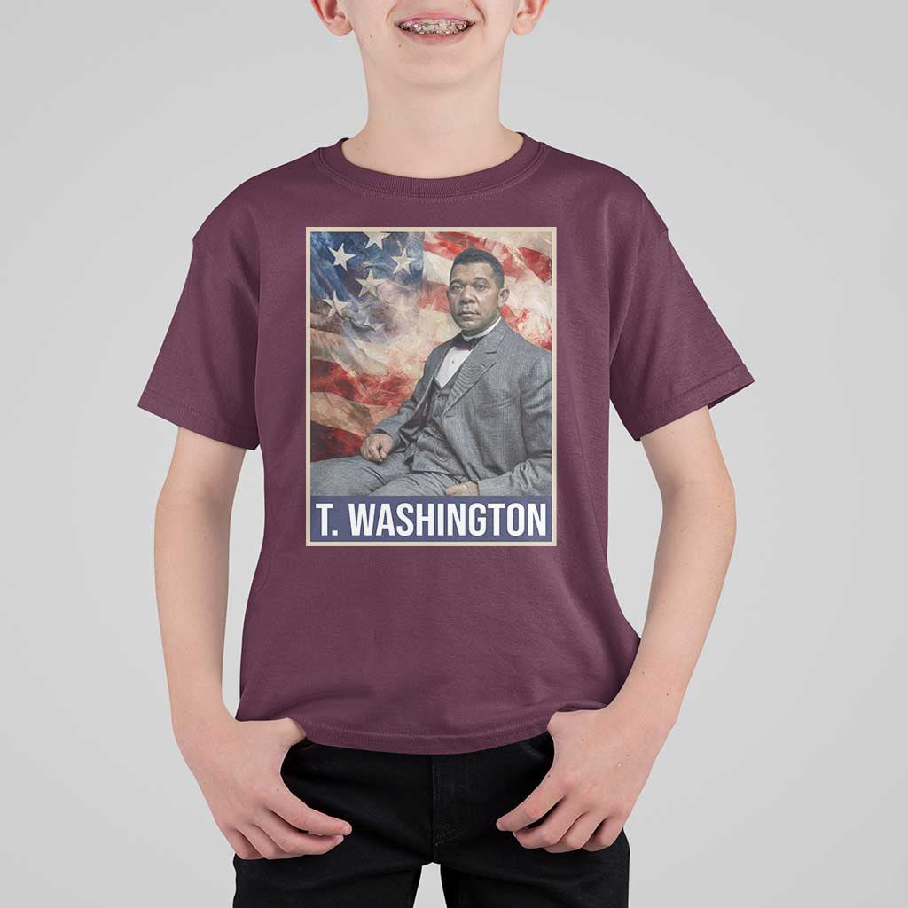 Booker Taliaferro Washington T Shirt For Kid African American Educator Black History Month