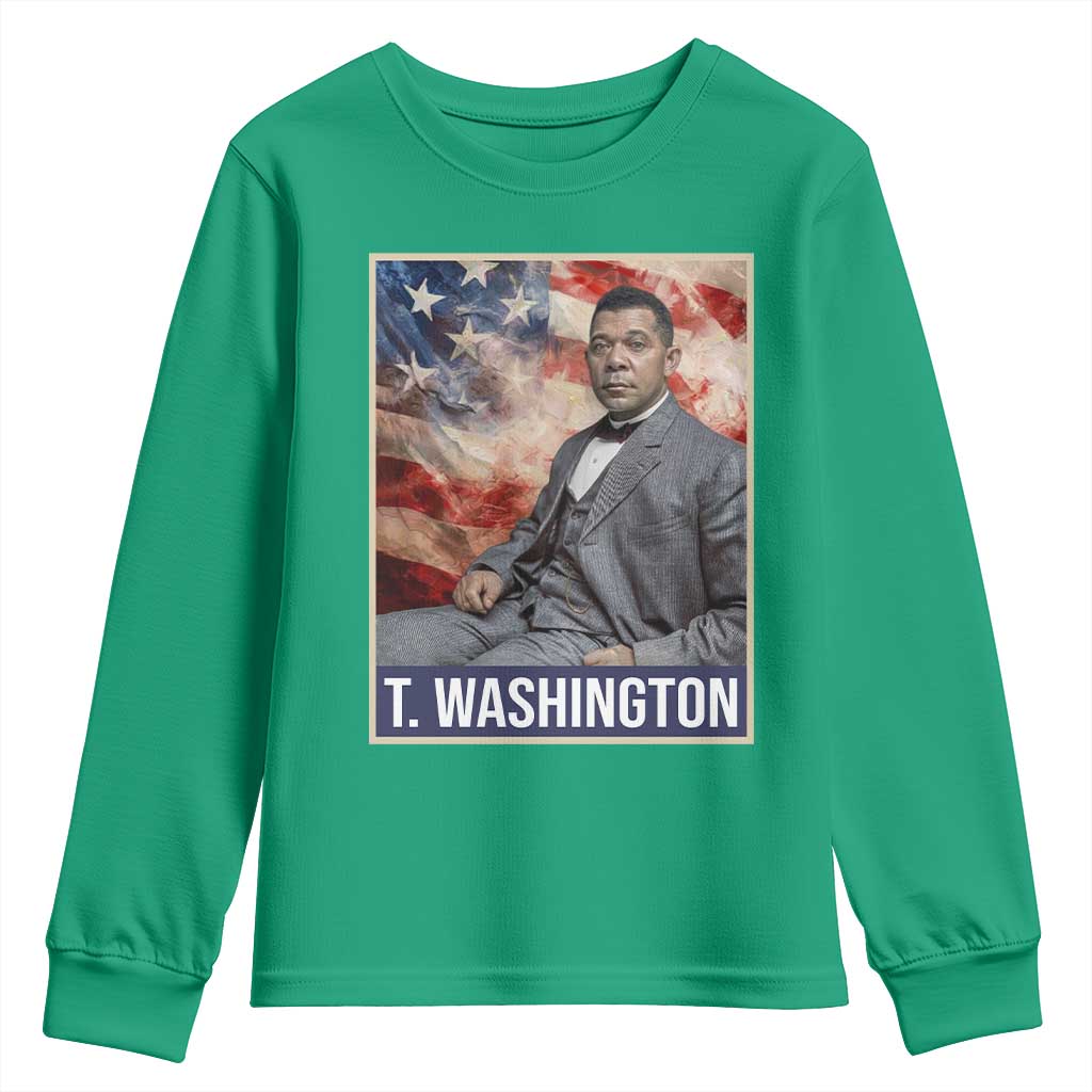 Booker Taliaferro Washington Youth Sweatshirt African American Educator Black History Month