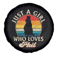 Funny Just A Girl Who Loves Phil Groundhog Spare Tire Cover Punxsy Woodchuck Day Lover - Wonder Print Shop