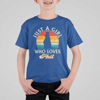 Funny Just A Girl Who Loves Phil Groundhog T Shirt For Kid Punxsy Woodchuck Day Lover - Wonder Print Shop