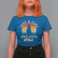 Funny Just A Girl Who Loves Phil Groundhog T Shirt For Women Punxsy Woodchuck Day Lover - Wonder Print Shop