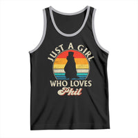 Funny Just A Girl Who Loves Phil Groundhog Tank Top Punxsy Woodchuck Day Lover - Wonder Print Shop