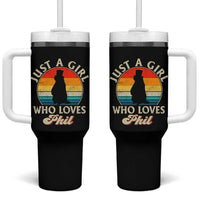 Funny Just A Girl Who Loves Phil Groundhog Tumbler With Handle Punxsy Woodchuck Day Lover - Wonder Print Shop