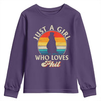 Funny Just A Girl Who Loves Phil Groundhog Youth Sweatshirt Punxsy Woodchuck Day Lover - Wonder Print Shop