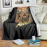 Funny Awawa Hyrax Throw Blanket The Scream Art Oddly Specific Meme Animal