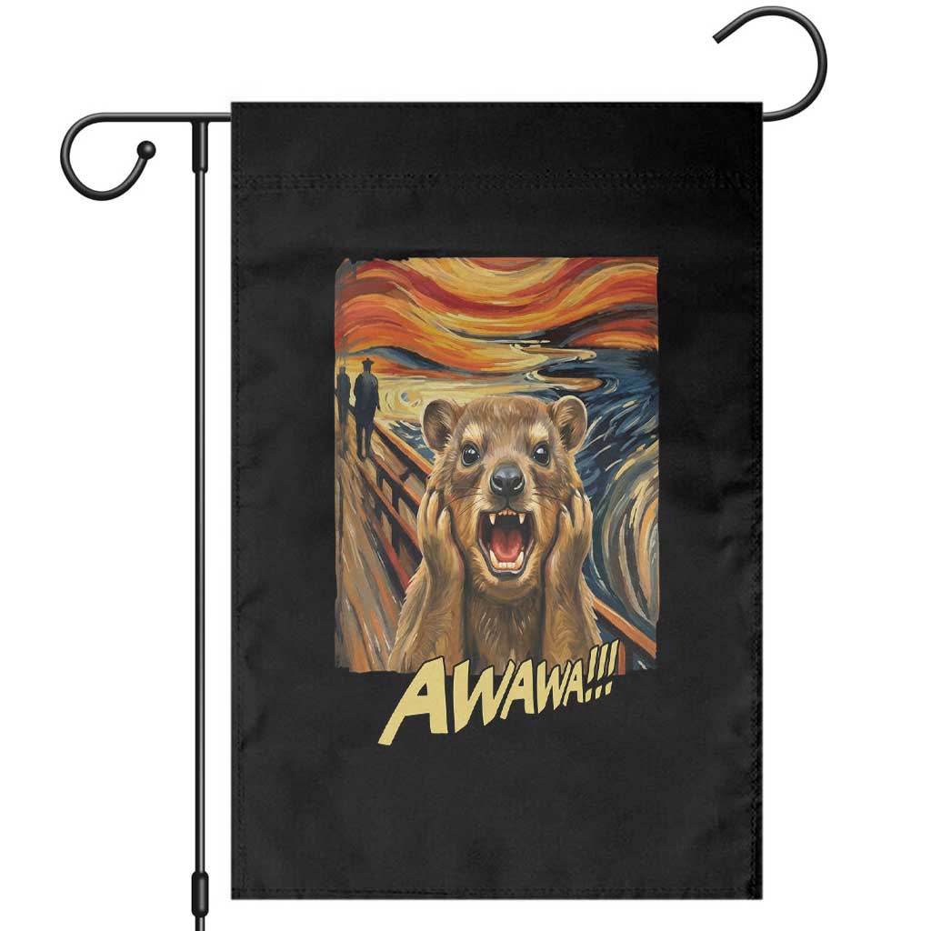 Funny Awawa Hyrax Garden Flag The Scream Art Oddly Specific Meme Animal
