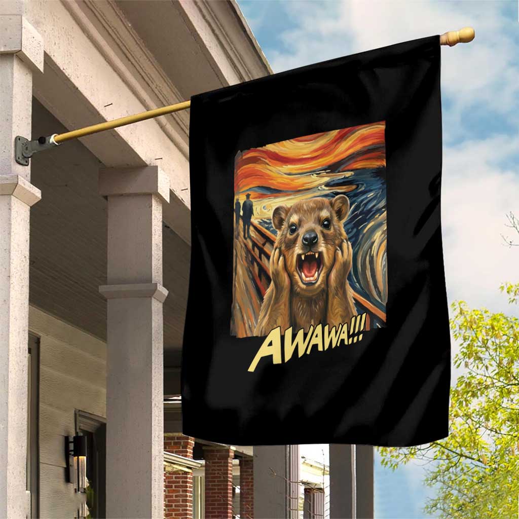 Funny Awawa Hyrax Garden Flag The Scream Art Oddly Specific Meme Animal