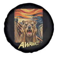 Funny Awawa Hyrax Spare Tire Cover The Scream Art Oddly Specific Meme Animal