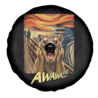 Funny Awawa Hyrax Spare Tire Cover The Scream Art Oddly Specific Meme Animal
